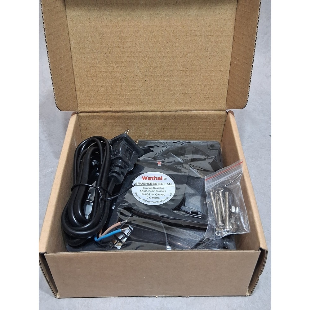 Wathal Brushless EC Fan 80-240V 50/60HZ, Dual Ball Bearing